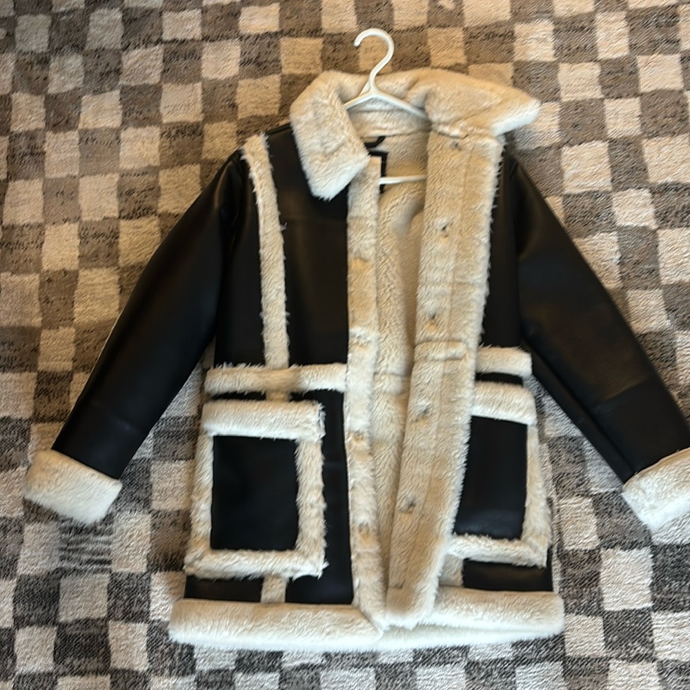 Abercrombie Leather and Fur Jacket